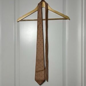 Christian Dior Vintage 70s All Silk Made in‎ USA Pink Black Oval Foulard Tie